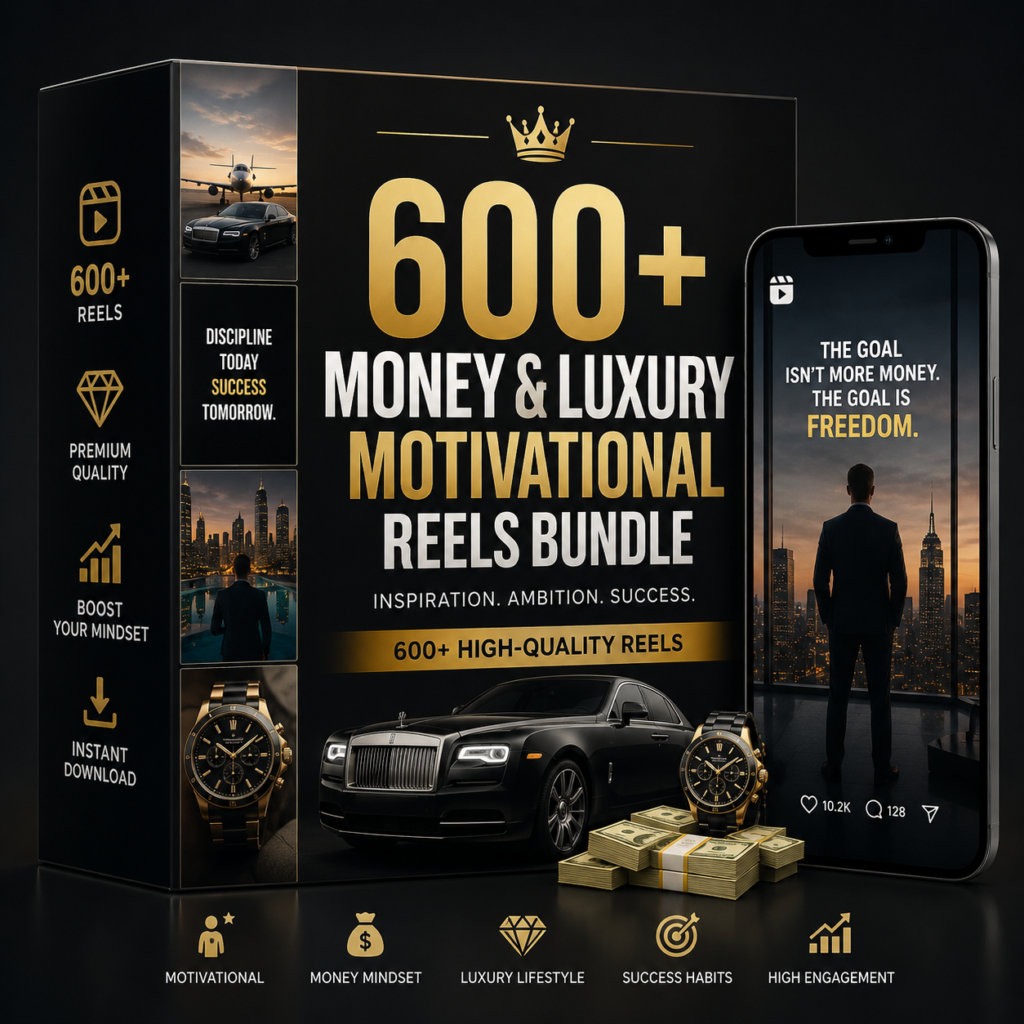 600+ Money and Luxury Motivational Reels Bundle