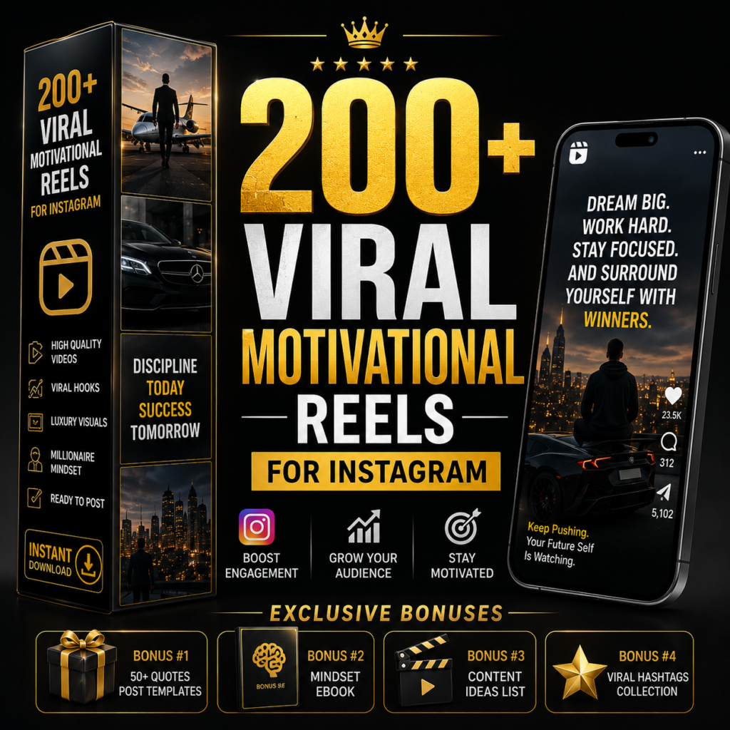 200+ Viral Motivational Reels for Instagram + Bonuses